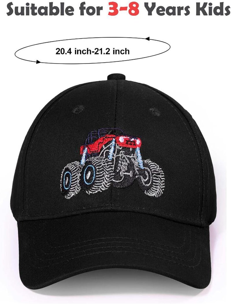 ACTLATI Embroidered Fire Truck Baseball Caps for Toddler Boys Girls Funny Cotton Hat Adjustable Dad Summer Sun Hat 3-8 Years - Image 2
